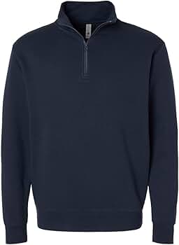Next Level Unisex Fleece Quarter-Zip Pullover, S, Midnight Navy at