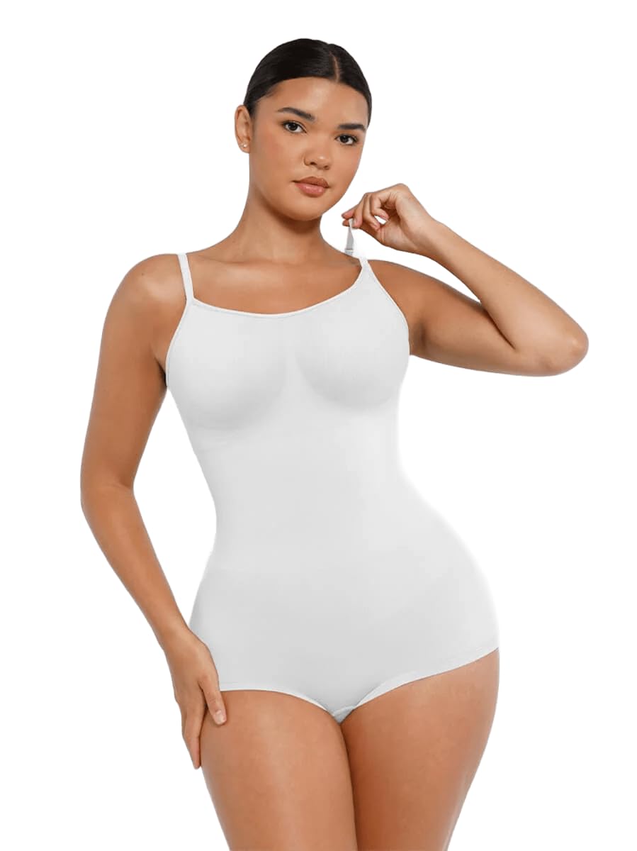 shop the edit SHOP Women's Seamless Shapewear Bodysuit – Tummy Control Bodysuit with Waist & Abdomen Shaping, Adjustable Straps, Invisible Slimming Body Shaper for Under Dresses & Outfits-picture-22