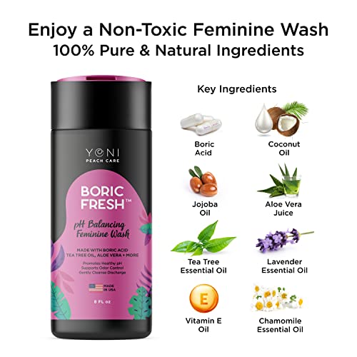 Yoni Peach Care Boric Fresh Ph Balancing Daily Feminine Wash With Boric Acid, Tea Tree Oil thumb #1