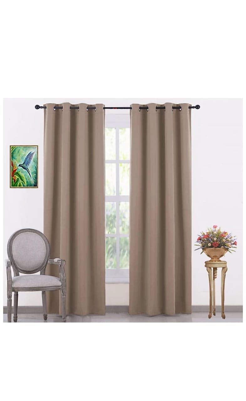Comfy Home Fabric Solid Grommet Curtain, 7 Feet, Mocha, Pack of 2 (B081FCTNQ4) Amazon Price History, Amazon Price Tracker