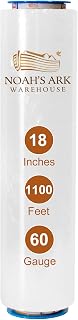 18 Inch Wide 1100ft Stretch Wrap/Film, Industrial Strength Puncture Resistant Packing Moving Shipping for Home Office Retail Warehouse, 60 Gauge, 1 Pack, Clear (1 Pack)