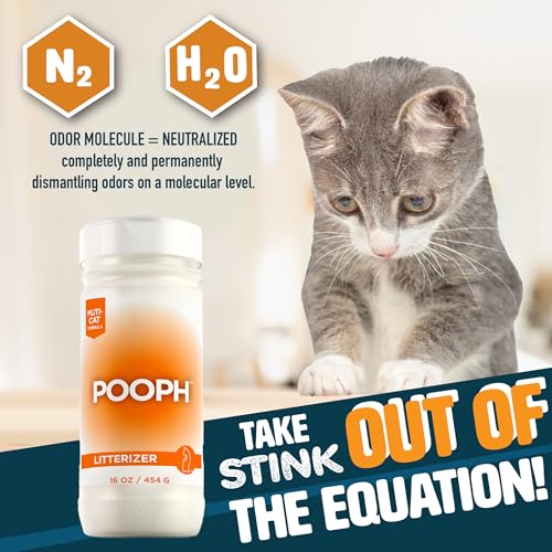 Pooph Litterizer – The litter box civilizer | Cat Litter Deodorizer | Absorbs Moisture & Odor | Cat Litter Scent Deodorizer | Non-Toxic, Eco-Friendly, Fragrance-Free | Safe for Pets and People | 16oz Pooph Litterizer – The litter box civilizer | Cat Litter Deodorizer | Absorbs Moisture & Odor | Cat Litter Scent Deodorizer | Non-Toxic, Eco-Friendly, Fragrance-Free | Safe for Pets and People | 16oz