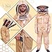 OZ ARMOUR Khaki 3 Layer Ventilated Professional Beekeeping Suit For Men & Women, Air Mesh with Fencing Veil & Round Brim Hat, Suitable for Beginners, Commercial Beekeepers & Gardeners (2XL)