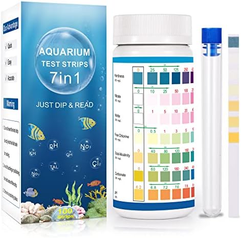 9-in-1 Aquarium Teststreifen – 100 Streifen Für Pool, Teich & Aquarium (pH, Chlor, Nitrat, Etc.)