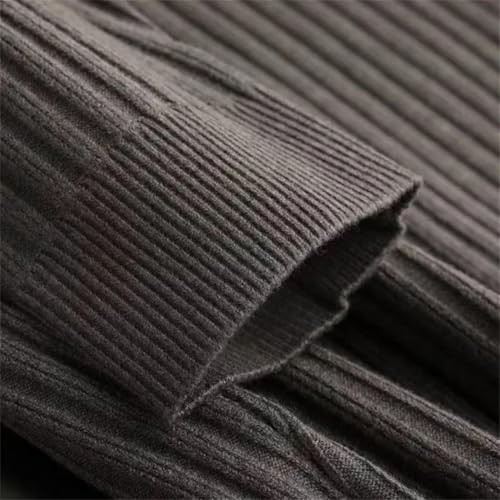 Men's Business Vertical Stripe Sweater Autumn Winter Casual Slim Fit Knitwear Pullover Half Zip Top2