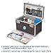 HEWEI WORKS Lockable Medication Box with Portable Storage Case, 15''x 8.7''x 9.3'', Childproof Medicine Lock Organizer, Lockbox for Documents & Valuables (BROWN)
