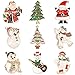 Produktbild ANLW Weihnachten Brosche bunter Kristall Niedlich für Weihnachtsdekorationen Ornamente Geschenke Frau Kinder Urlaub, 9 Stück