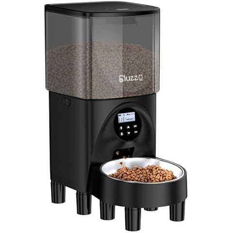 Automatic Cat Feeders,4.5L Clog-Free Cat Food Dispenser with Desiccant Bag,Timer Dog Feeder with Stainless Steel Bowl, Easy Set Up to 20 Portions 4 Meals Per Day &10s Voice Recorder Cover