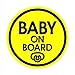 TOTOMO # ALI-025 Baby on Board Imán Sticker Safety Caution Sign para el parachoques del coche - Baby Pacifier