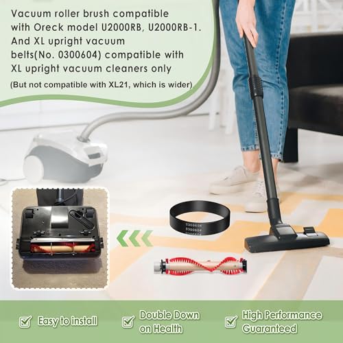 Image of Landhoow 4 Pcs 11 1 /4 inch Vacuum Roller Brushes with 12 Pcs Belt Compatible with Oreck XL Upright Vacuum Cleaner, Cleaner Belt Compatible with 0300604, Upright Replacement Part for House and Office Clean