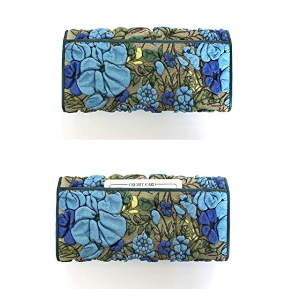 【新品】デコブランシェ　長財布　ブラウン　京都友禅染　レザー　箱あり Amazon | 京都友禅染め decobranche デコブランシェ 本革 長財布