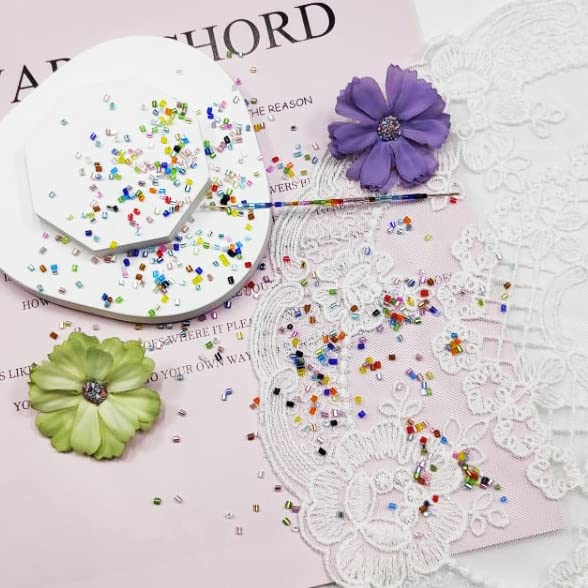 Perline Di Vetro A Tromba 11/0 – 21600 Pezzi, 24 Colori + Aghi – Kit Fai Da Te Gioielli