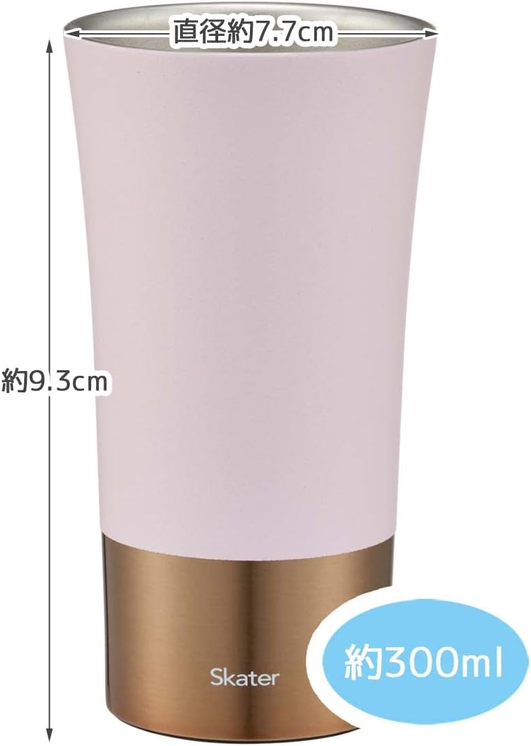 Skater STB3N-A Stainless Steel Tumbler, Hot and Cold Retention, 10.1 fl oz (300 ml), Pale Tone, Pink : Home & Kitchen