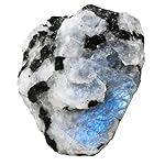Amazing Gemstone Rainbow Moonstone Raw Crystals and Healing Stones, Natural Rocks For Tumbling - DIY Raw Stones And Crystals (1 Piece)