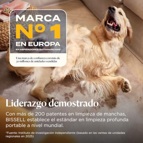 BISSELL SpotClean ProHeat aspiradora de agua para tapicería durante una limpieza