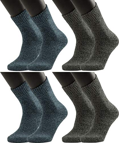 Vitasox Chaussettes thermiques en coton extra douces avec bord doux sans impression caoutchouc extra chaudes - Multicolore - 43-46 Cover