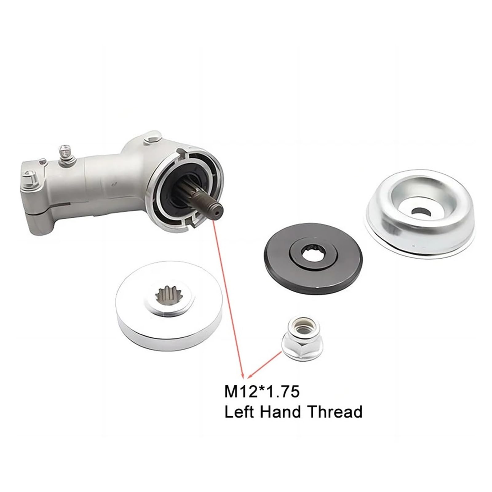 Reemplazo Del Cabezal Del Engranaje De La Desbrozadora, Piezas De Herramientas De Jardín De La Caja De Cambios, Compatible Con Husqvarna, 143RII 236R 243R 243RJ 253R 253RJ 543RS 553RS(Gear Head 2pcs)