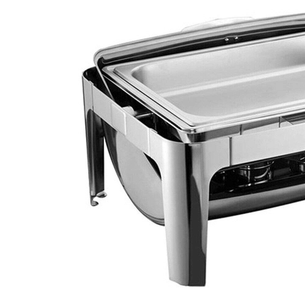 Chafing Dish - Scaldavivande scaldavivande per buffet chafing Dish, in acciaio INOX, per catering, buffet e feste