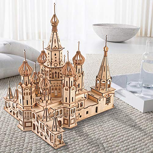 Artisanat d'assemblage bricolage de la Cathédrale Saint-Basile en bois