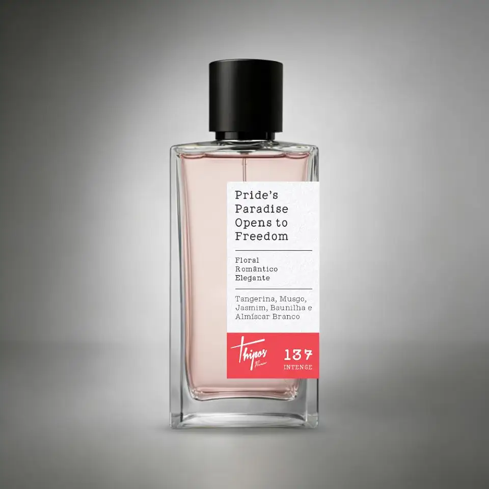 Thipos 137 Pride’s Paradise Opens to Freedom - Perfume Feminino 100ml - Floral Romântico Elegante com Tangerina Musgo Jasmim Baunilha e Almíscar Branco