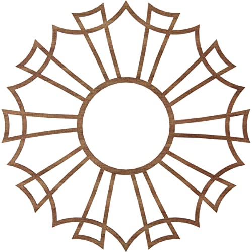Image of Ekena Millwork 24 inchOD x 8 1 /2 inchID x 3 /8 inchT Augustus Wood Fretwork Pierced Ceiling Medallion, Walnut