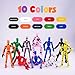 GAOFBA 【Assembly Required】【Shoulder Armor Upgrade】 10pcs Lucky 13 Action Figures, Dummy Titan 13 Action Figures, Multi-Jointed Movable，with 3 Hand-Shapes, 4 Weapons (10PCS)