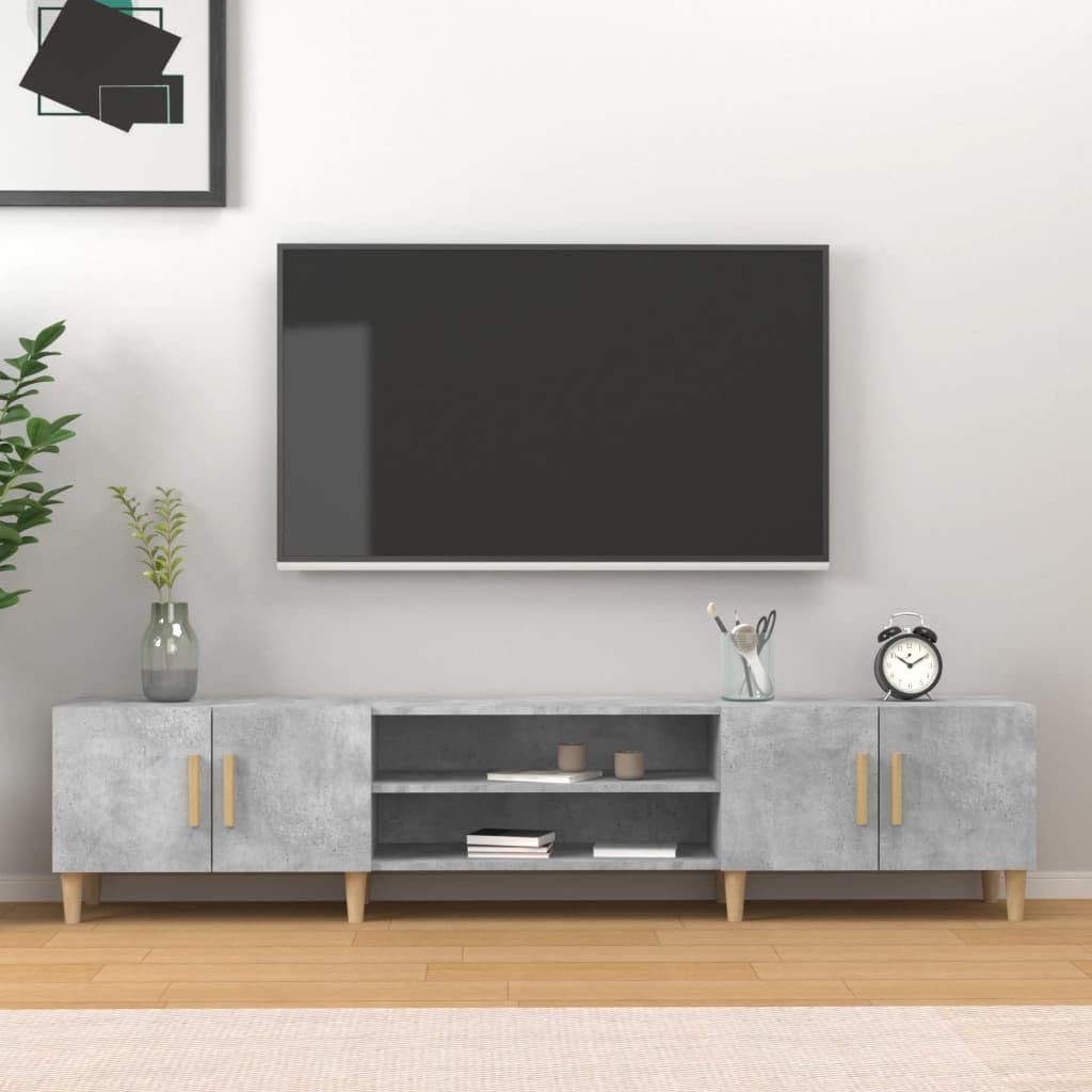 VitaXL TV Stand Grigio Concrete Multilayer - Dettaglio