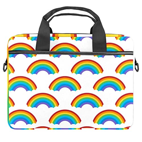 Sac à bandoulière pour ordinateur portable 13 à 14.5 pouces noir et arc-en-ciel