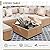 UPHA 7 Pieces Patio Furniture Sets Outdoor Sectional Sofa Wicker Conversation Couch for Decks, Backyards, Gardens, Yellow Rattan, Beige Cushion