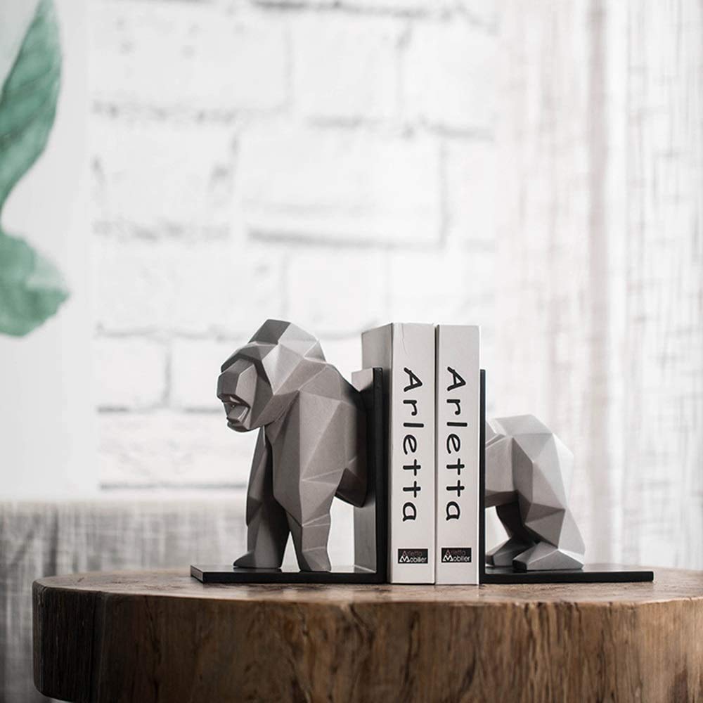 Serre-livres gorille déco pour sublimer votre meuble TV et vos étagères de salon