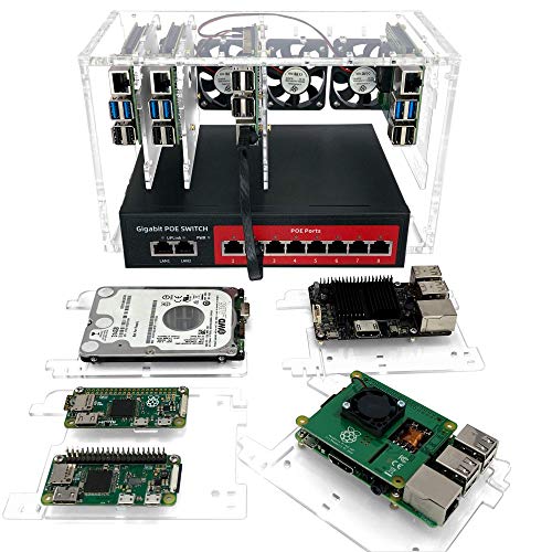 C4Labs Cloudlet Case: Cluster Case For Raspberry Pi And Other Single Board Computers-Clear/Wood #TOP6