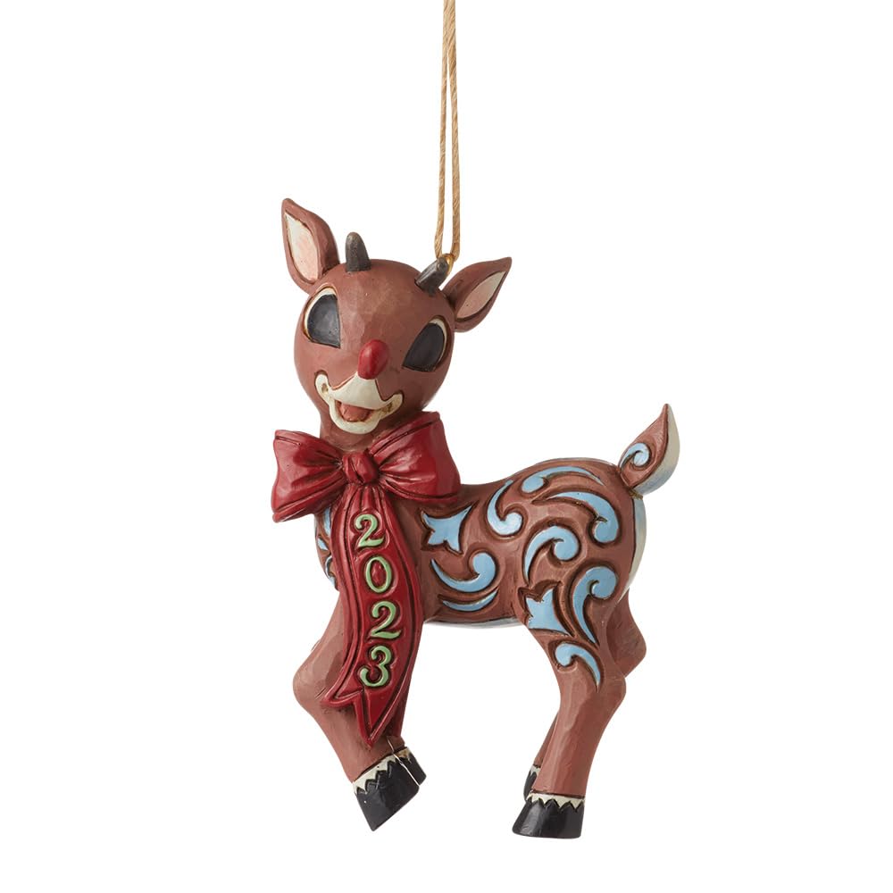 Enesco Rudolph Jim Shore 2023 ornement de Noël sculpté en résine