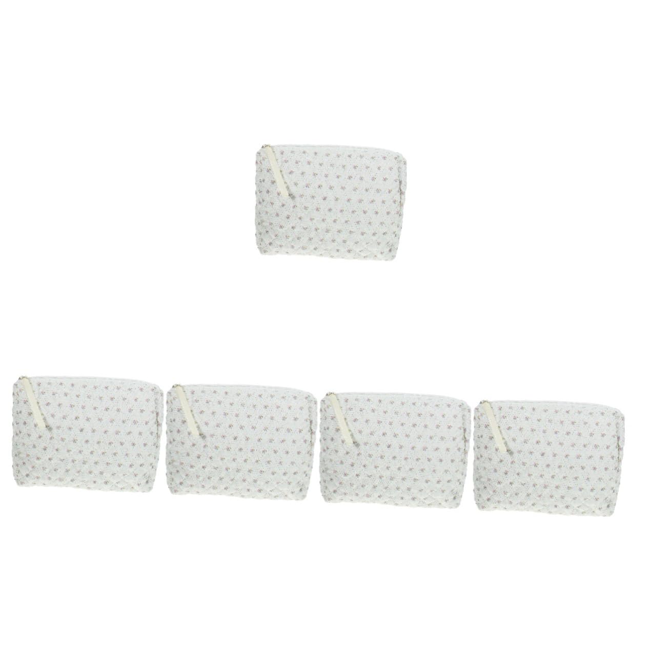 FOMIYES 5piezas Bolsa De Maquillaje Grande Estampado Floral Organizador Portátil De Cosméticos Neceser De Viaje Multifuncional para Mujer para Uso Diario y Ocasiones Especiales