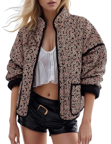Yimoon Women's Cropped Puffer Quilted Jacket...