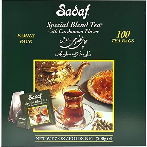 Sadaf 100 Count Special Blnd Tea with Cardamom Flavor,Net WT 7 OZ(200g)
