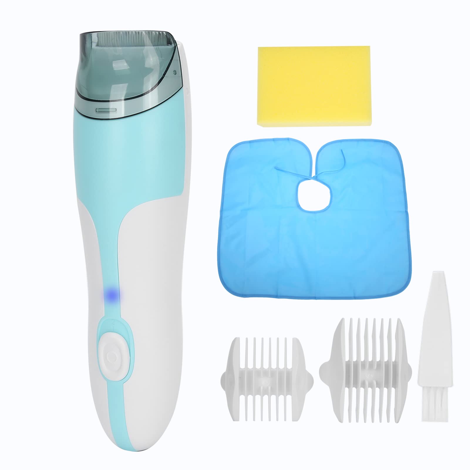 Naroote Pequeñas para Bebés, Corta Impermeable para el Cabello Portátil con Guía Peines para Bebés el Cabello Eléctrico para Uso Doméstico y Cortes de Pelo Fáciles