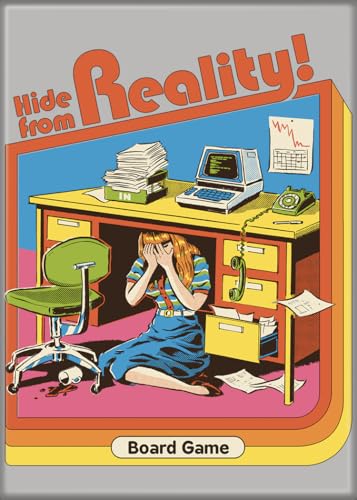 Ata-Boy Steven Rhodes Hide from Reality 2.5" x 3.5" Magnet for Refrigerators and Lockers