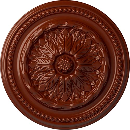 Image of Ekena Millwork CM15CHFIF 15-3 /4 inch x 1-7 /8 inch Chester Ceiling Medallion, FireBrick