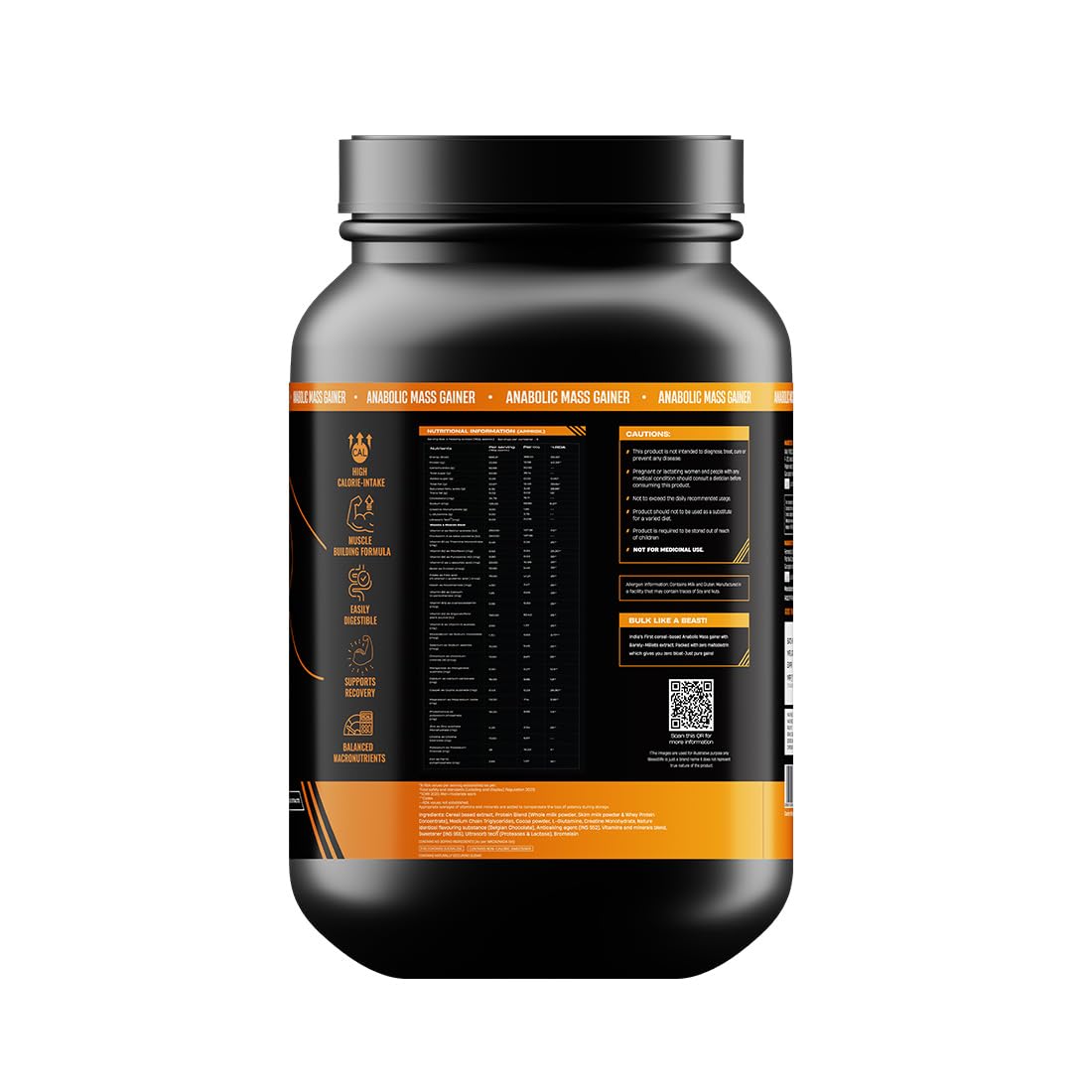 Beast Life High Protein Mass/Weight Gainer | 1 KG | Belgian Chocolate with Free Shaker | NABL LAB Tested | For Muscle Gain & Fast Growth | Cereal-Based Formula, No Maltodextrin | India's #1 Cereal Based Bulk Gainer — Amazon image 7