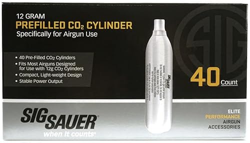 Miniatura 2 de Sig Sauer Cilindros de CO2 precargados de 0.42 oz para pistolas de aire  Cartuchos de CO2 de repuesto compactos y ligeros con salida de potencia