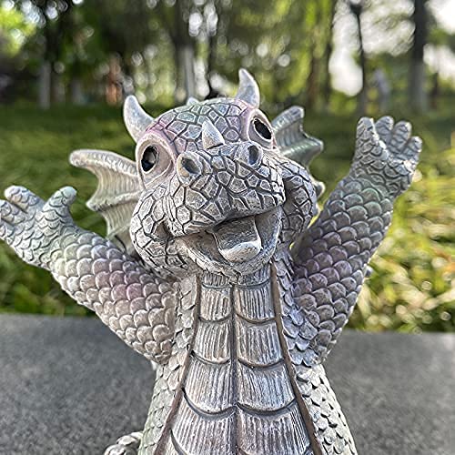 zalati Dragon Statue Figurines Art Resin Sculpture for Outdoor Garden Decor Home Desk Ornament - Dance with Joy - Image 2