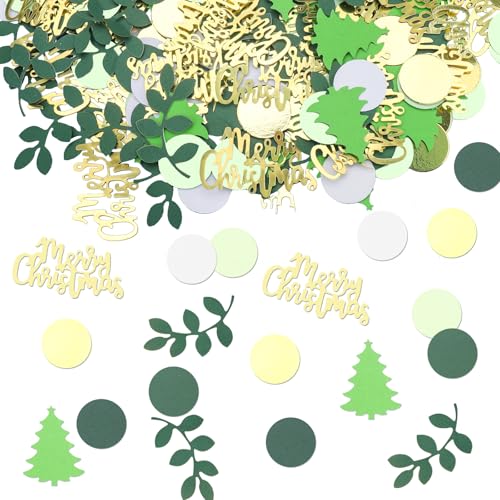 Glitzer Konfetti Merry Christmas Tischdeko Weihnachten Deko, GoldRock...