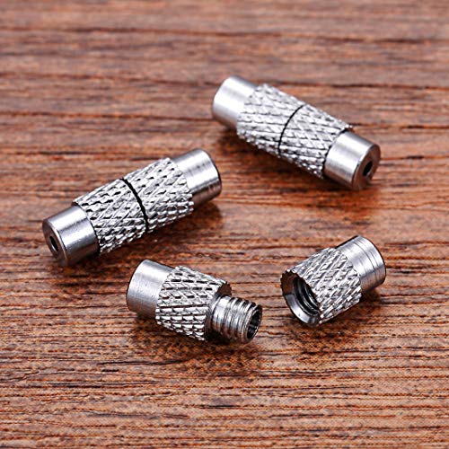 50 Pieces Brass Screw Twist Clasps, Brass Barrel Jewelry End Tip Caps, Screw Clasps Barrel Clasps Cord End Caps Beads For Necklace Bracelets Jewelry Making (12Mm Length, 0.8Mm Hole) #TOP1