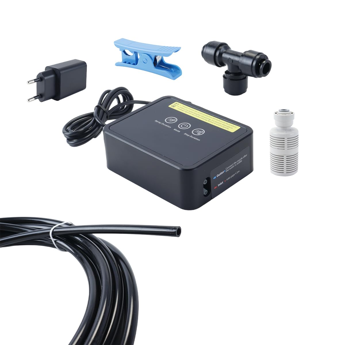 Sistema di nebulizzazione intelligente per umidificatore per rettili con ugelli rotanti regolabili a 360 gradi, modalità manuali automatiche e controller di temporizzazione