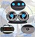 EXCOUP 2V Car Fan, 5'' Portable Auto Cooling Fan, Adjustable Dual Head 360° Rotatable, 12 Speed Cigarette Lighter Plug & LED Display for Sedan SUV RV Boat (T103E)