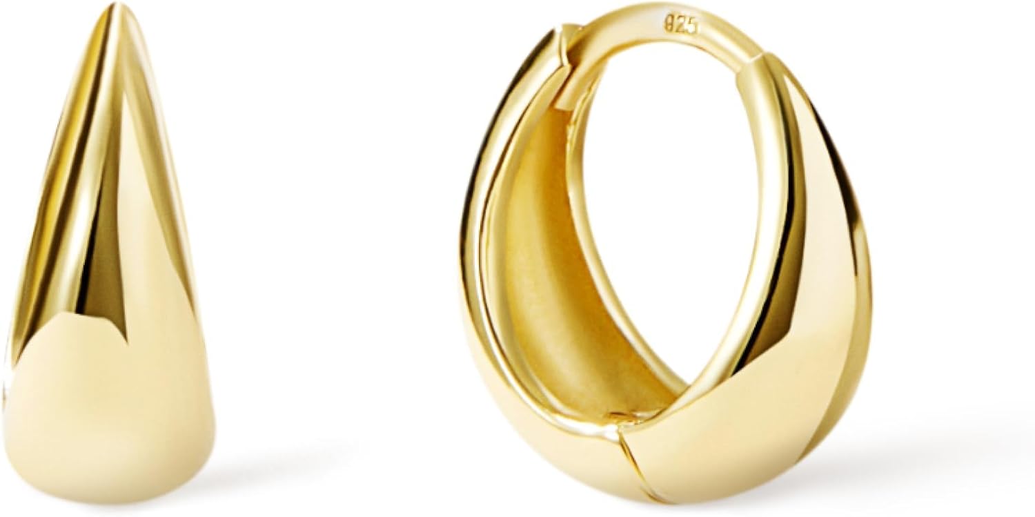 Ana Luisa Hoop Earrings for Women - 14K Gold Plated & Silver Rhodium Plated Assorted Earring Styles - Dainty, Small Gold Hoop Earrings - Hypoallergenic Tarnish-Free Jewelry