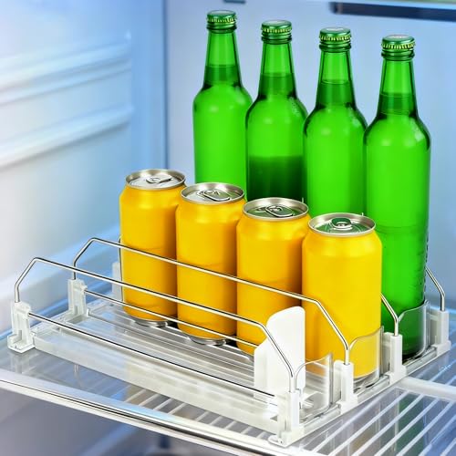Euablfo Automatisch GeträNkehalter KüHlschrank 3 Reihen Kühlschrank Organizer Dosen 31×25cm Getränke Organizer Kühlschrank Kühlschrank Organizer Für Getränke Bier Soda