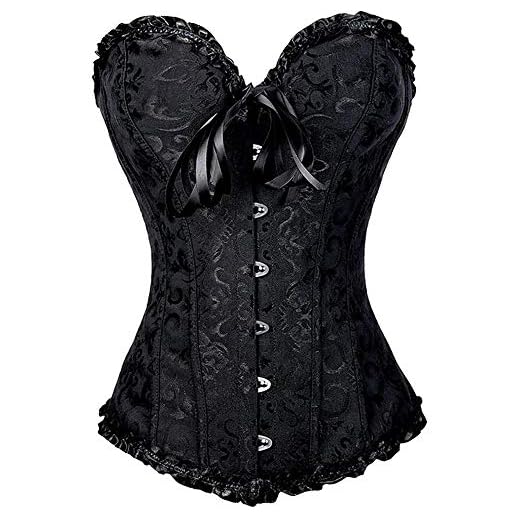 ShiyiUP Spetskorsett magkontroll vintagekorsett overbust kvinnor midjeformare Shaperwear Push-up