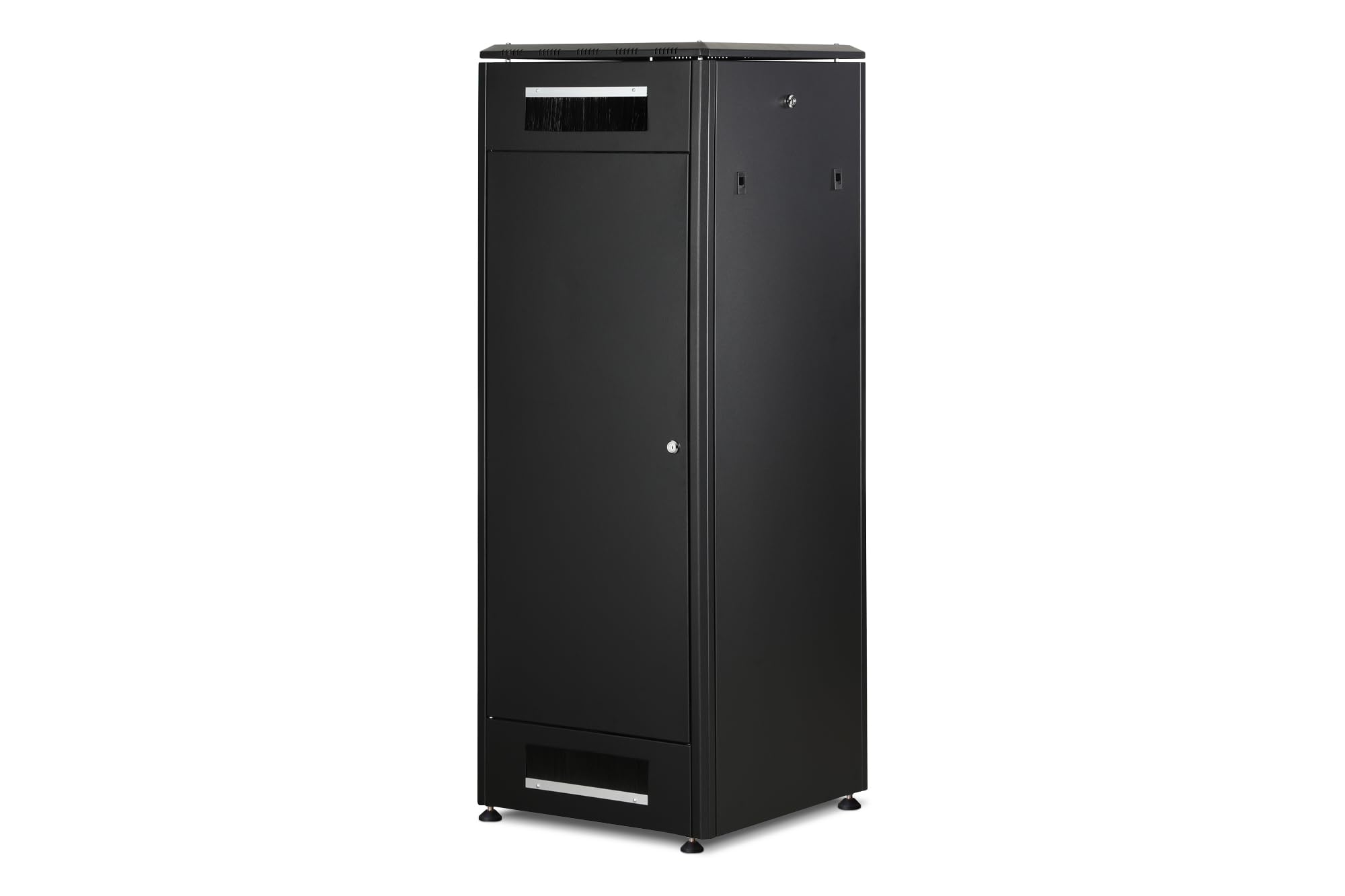 DIGITUS Armario de red – Rack de 19 pulgadas – 32U – 60 x 60 cm – Profundidad útil 54,3 cm – Capacidad de carga 1200 kg – Independiente – Puerta de cristal – IP20 – Serie Unique – Negro