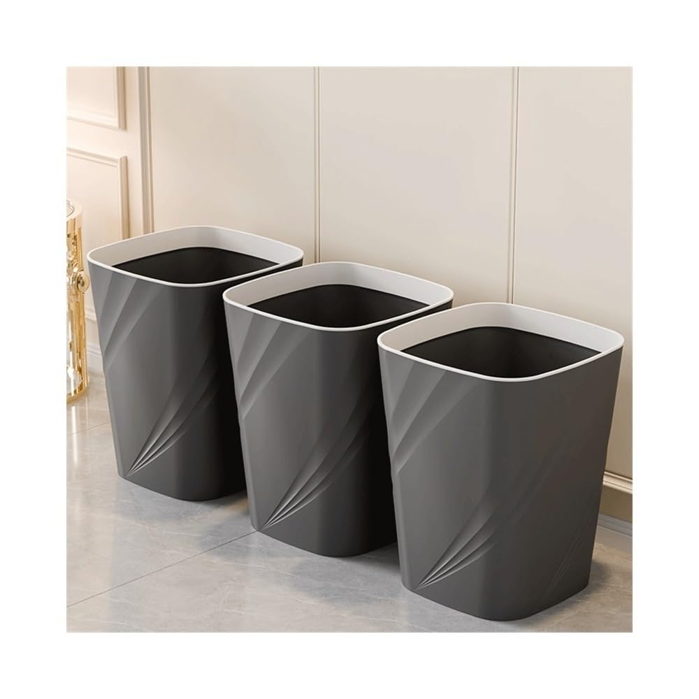 Poubelle sans couvercle plastique pour stopper les sacs qui glissent
